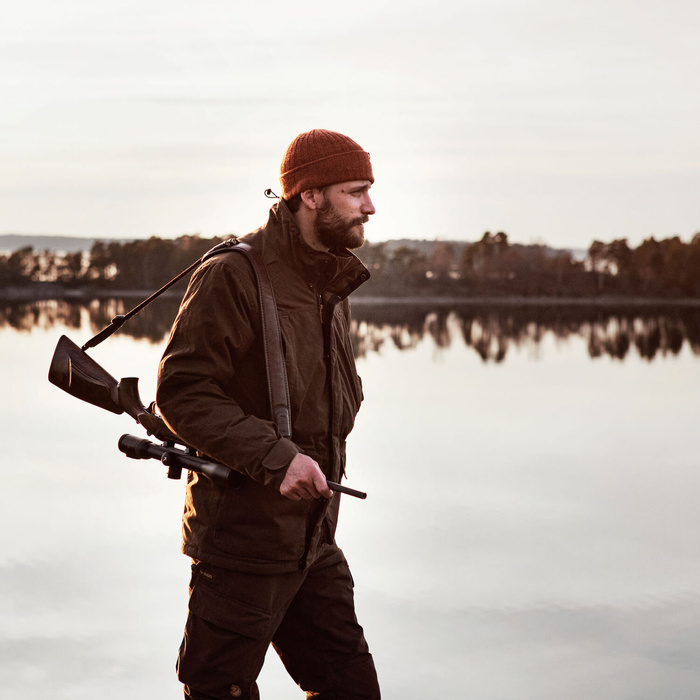 Zimní čepice Fjallraven Byron Hat Thin Dark olive z jehněčí vlny, fotografie 4