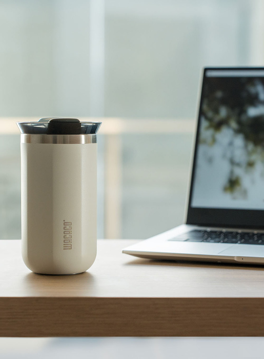 Termohrnek Wacaco Octaroma Lungo 300 ml Ceramic White, fotografie 3