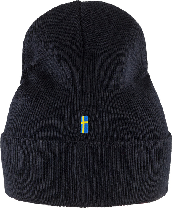 Vlněná čepice Fjallraven Classic Knit Hat - dark navy, fotografie 2