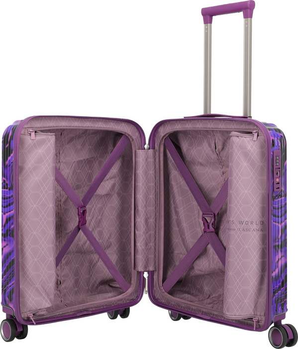 Palubní kufr Travelite Lascana 55 cm Purple Swirl, fotografie 2