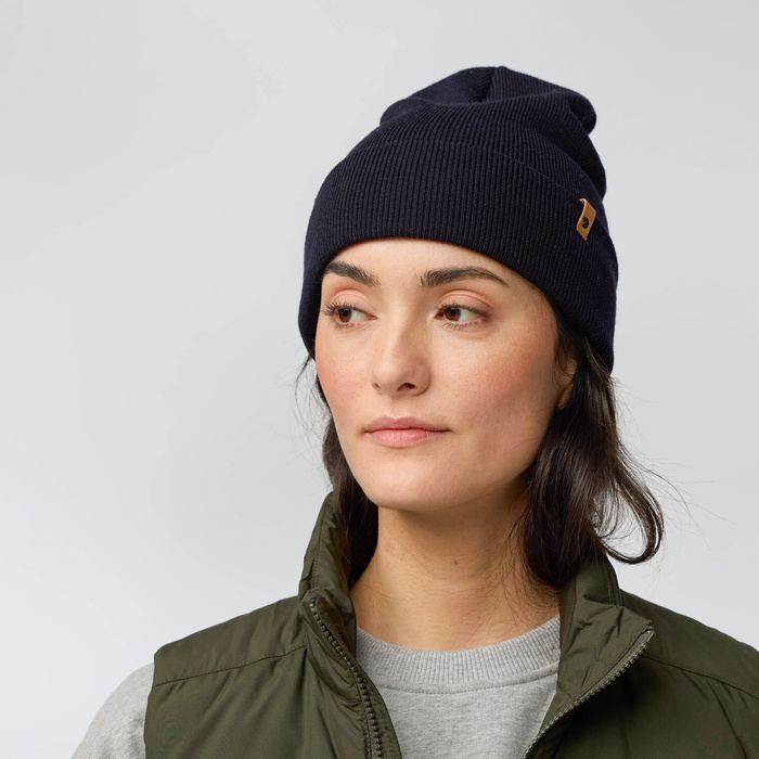 Vlněná čepice Fjallraven Classic Knit Hat - dark navy, fotografie 7
