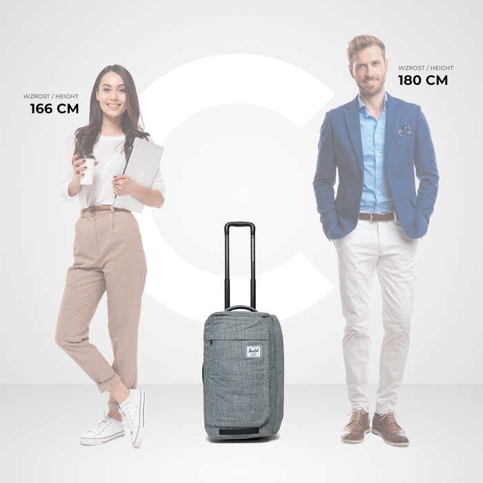 Cestovní taška na kolečkách Herschel Wheelie Outfitter 50L Šedá, fotografie 6