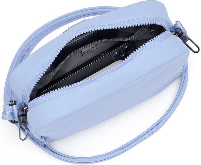 Taška přes rameno proti krádeži Pacsafe Citysafe CX Econyl 3L Serenity Blue, fotografie 7