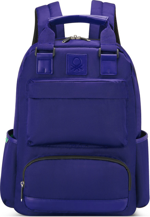 Městský batoh na notebook 15,6" Delsey Benetton Color Block fialový, fotografie 2